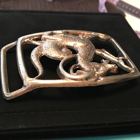 Vintage Brass Dragon Belt Buckle main image 6